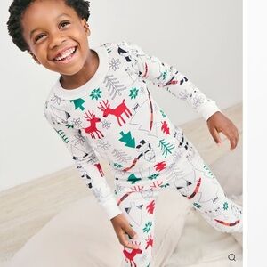 Hanna Andersson Kids Crayola® Color Your Dreams Holiday Long John Pajama Set 4